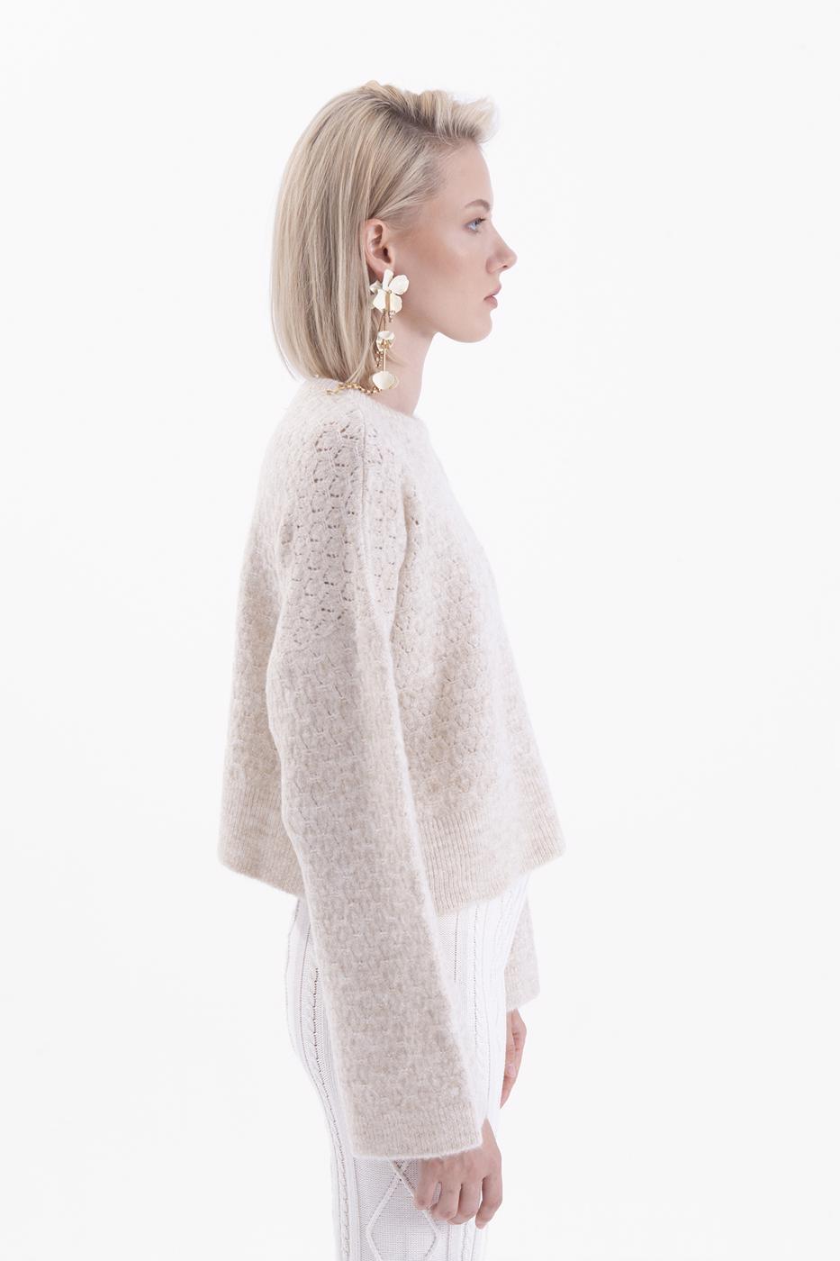 Bayan Taş Örgü Triko Kazak