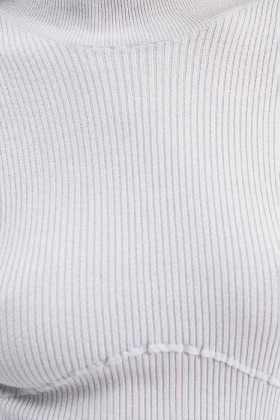 Bayan Gri Dik Yakalı Triko Kalem Elbise