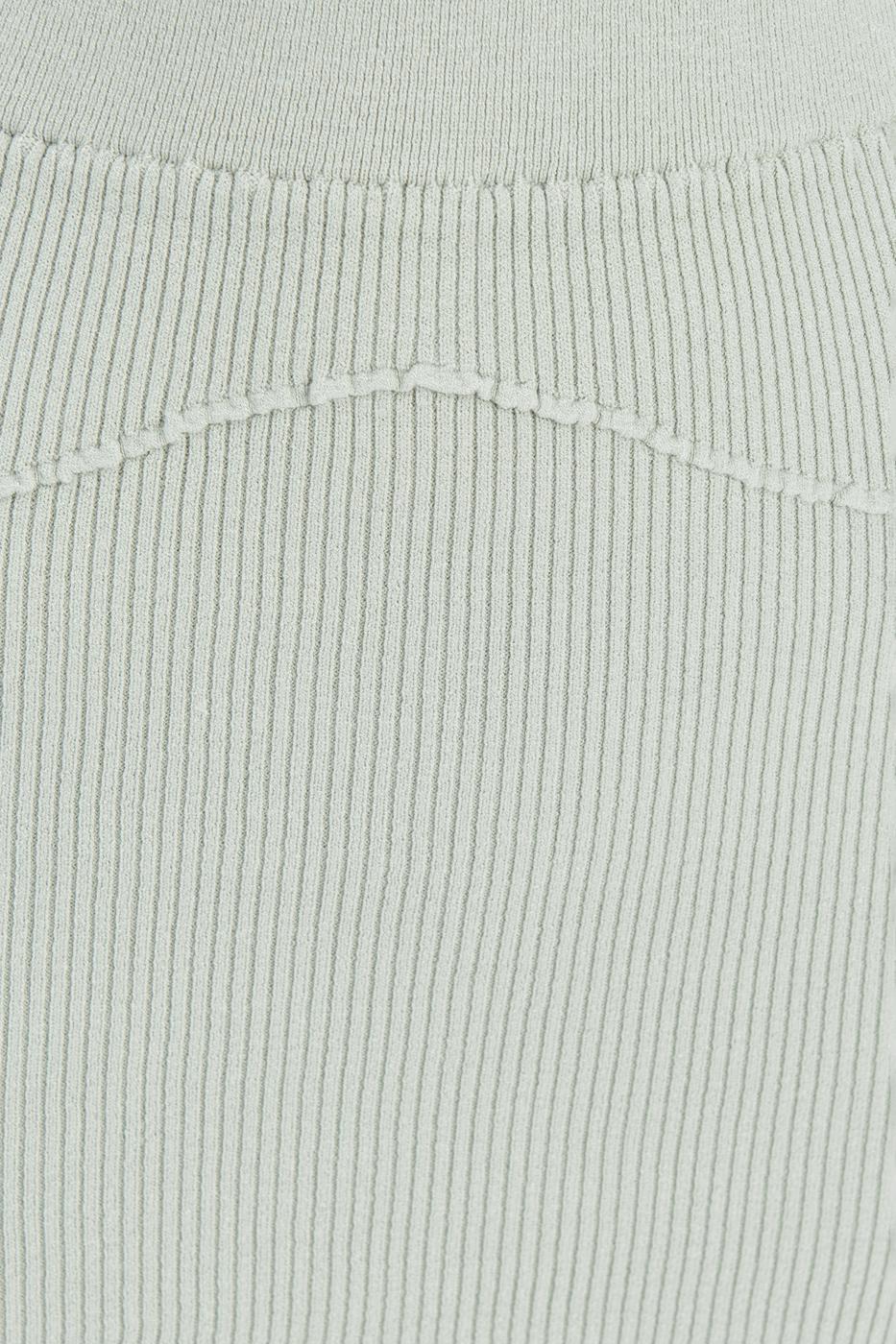 Bayan Haki Triko Mini Dar Etek