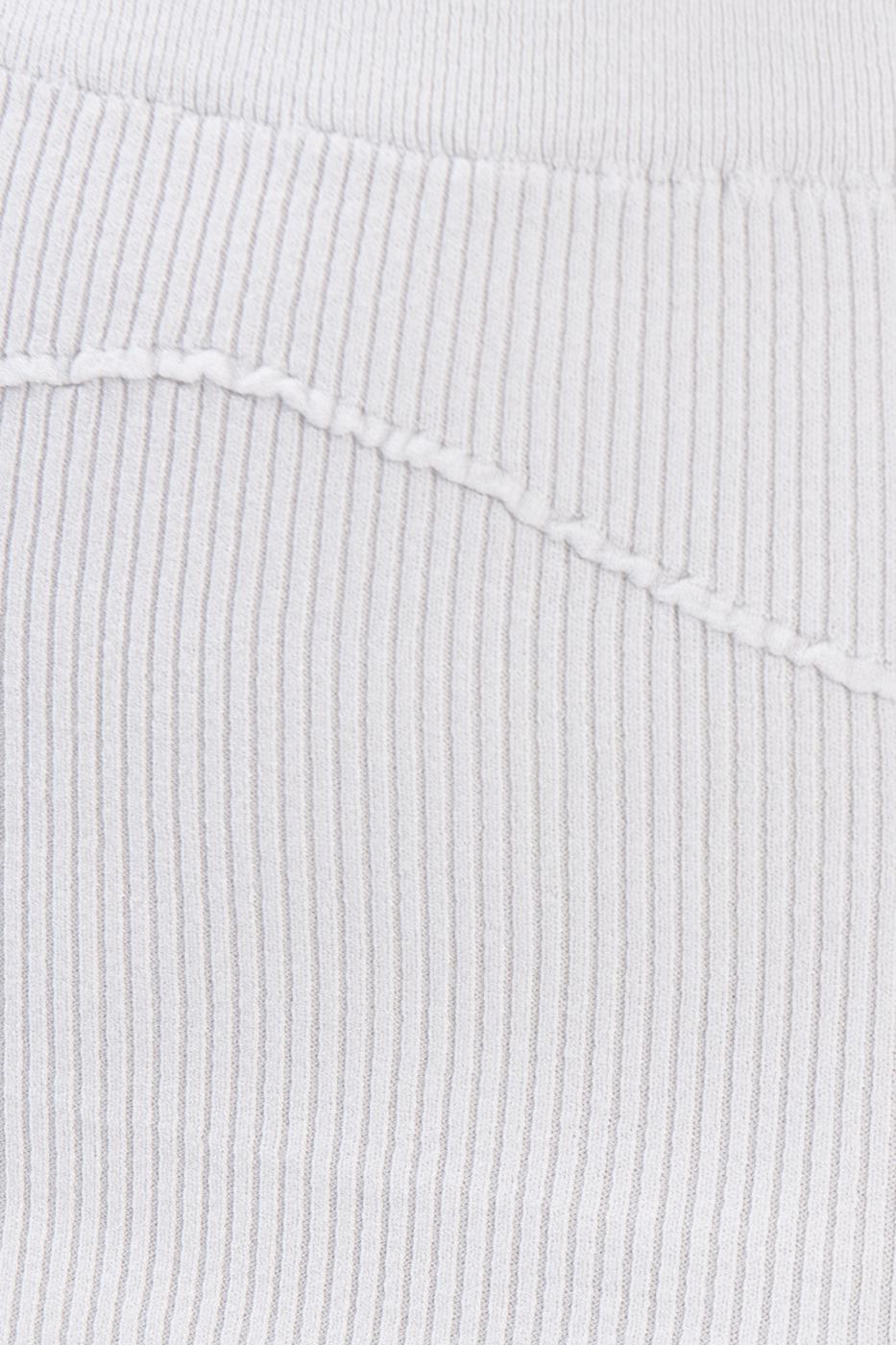 Bayan Gri Triko Mini Dar Etek