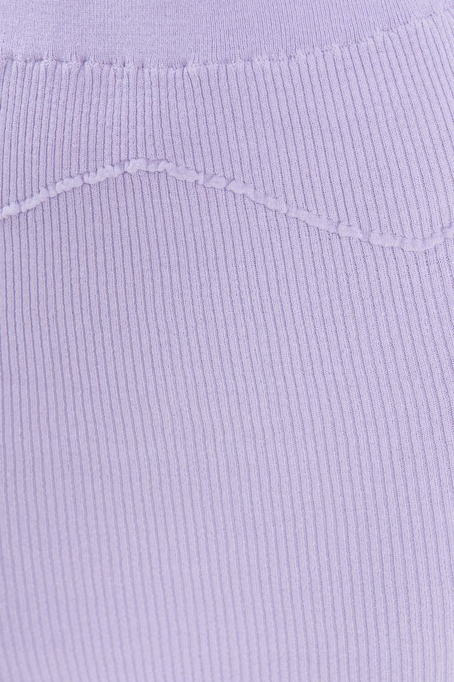 Bayan Lila Triko Mini Dar Etek