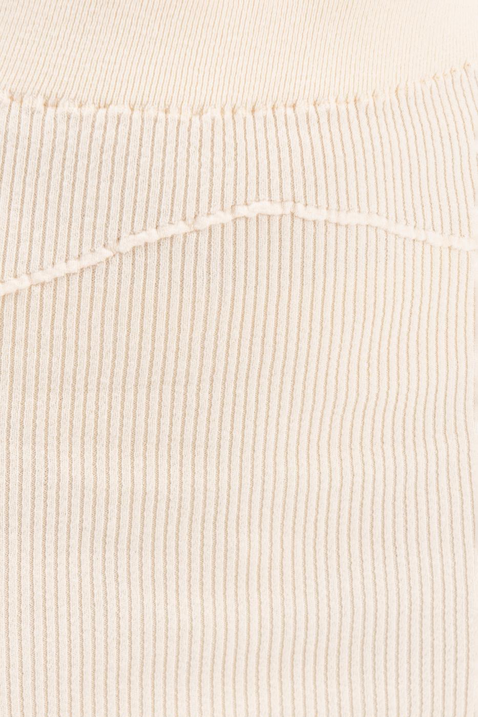 Bayan Sarı Triko Mini Dar Etek