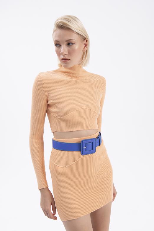 Bayan Somon Triko Mini Dar Etek - BSL