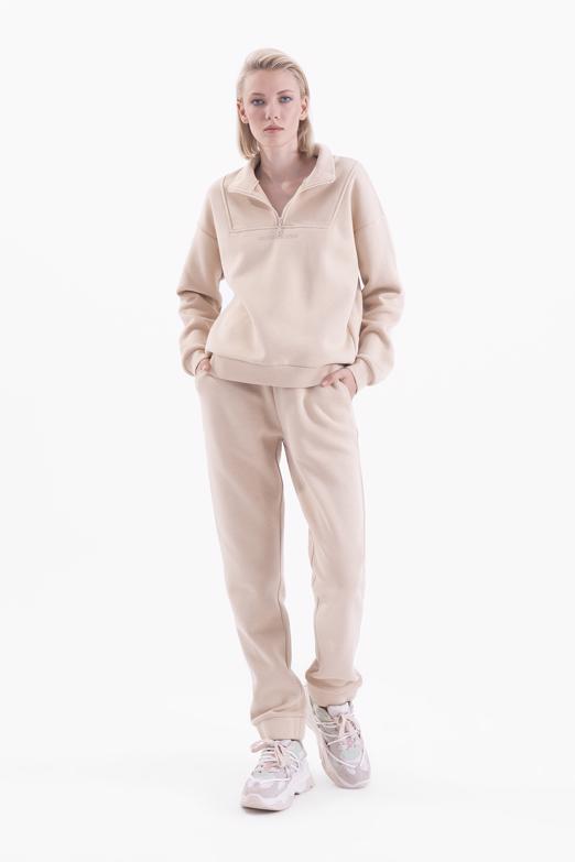 Bayan Bej Jogger Pantolon - BSL