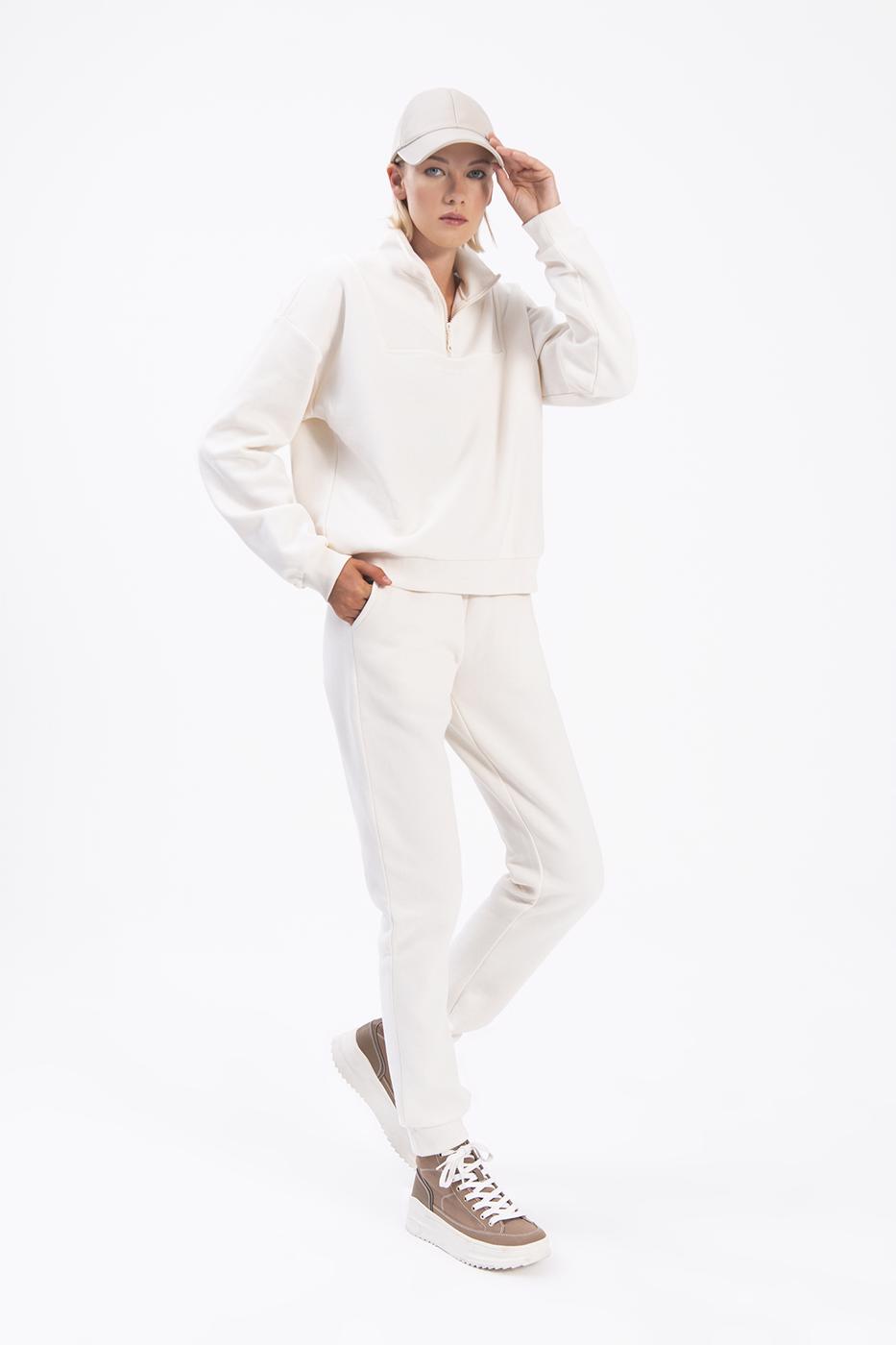 Bayan Ekru Jogger Pantolon