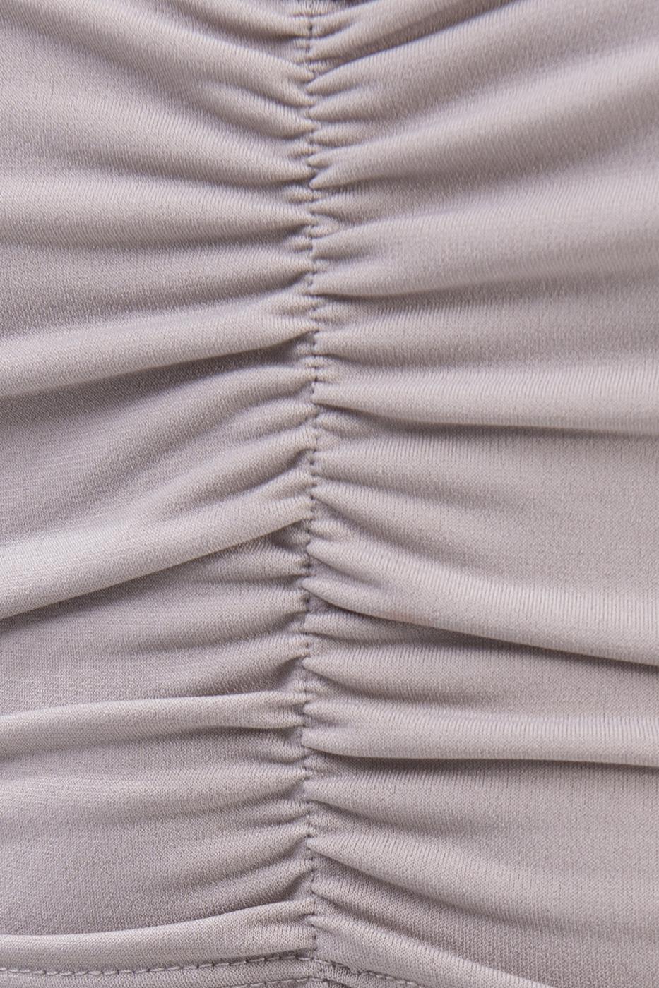 Bayan Gri Uzun Kollu Crop Body