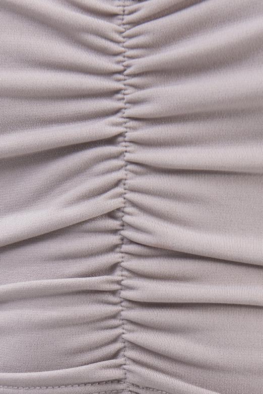 Bayan Gri Uzun Kollu Crop Body - BSL