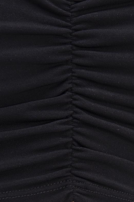 Bayan Siyah Uzun Kollu Crop Body - BSL