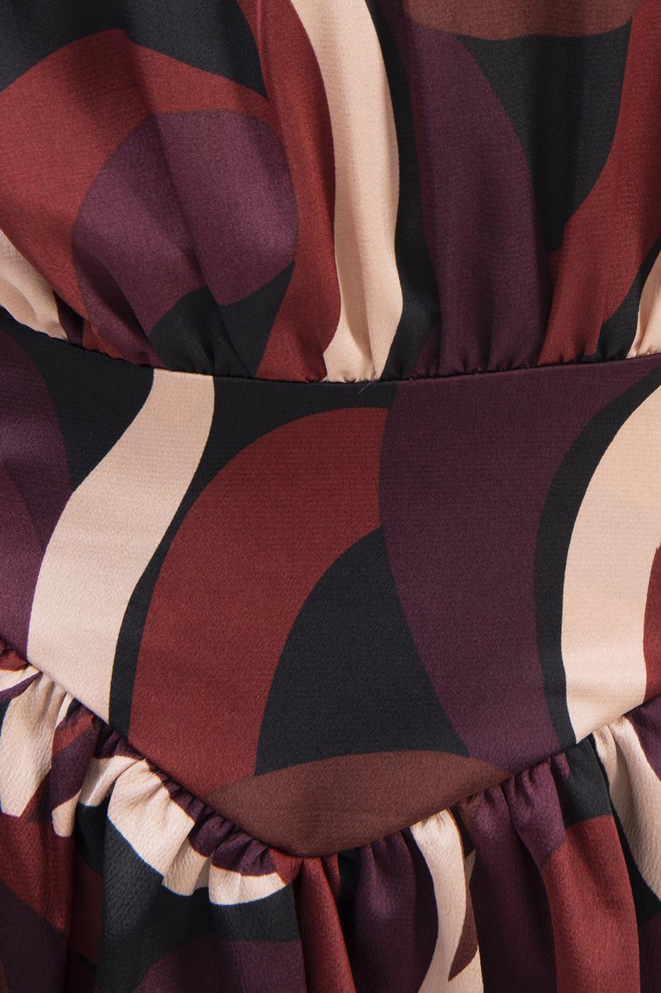 Bayan Multı Kayık Yaka Mini Elbise