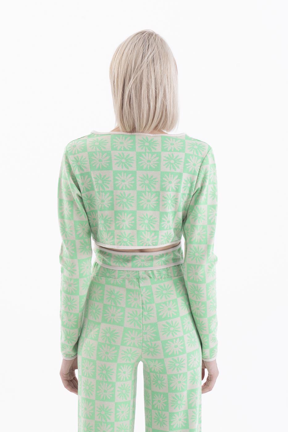 Bayan Yeşil Uzun Kollu Büstiyer