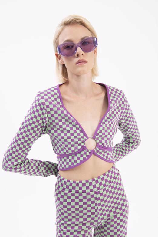 Bayan Mor Uzun Kollu Büstiyer - BSL