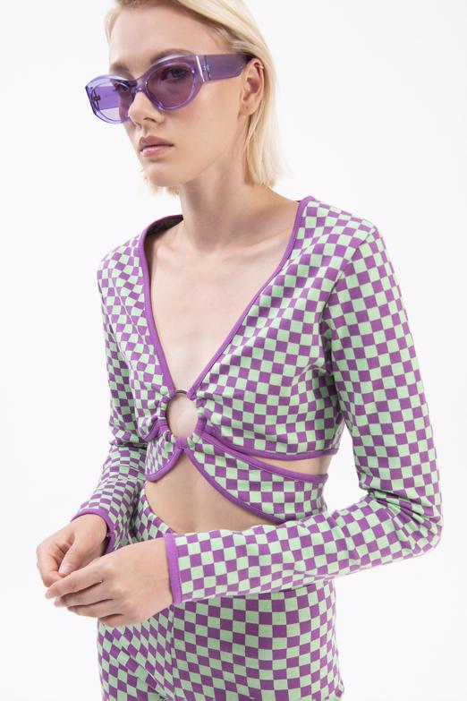 Bayan Mor Uzun Kollu Büstiyer - BSL