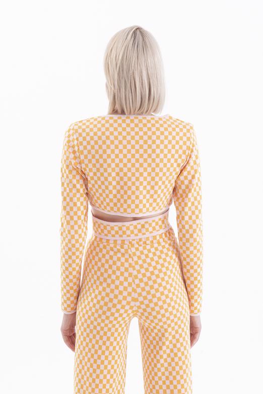 Bayan Sarı Uzun Kollu Büstiyer - BSL