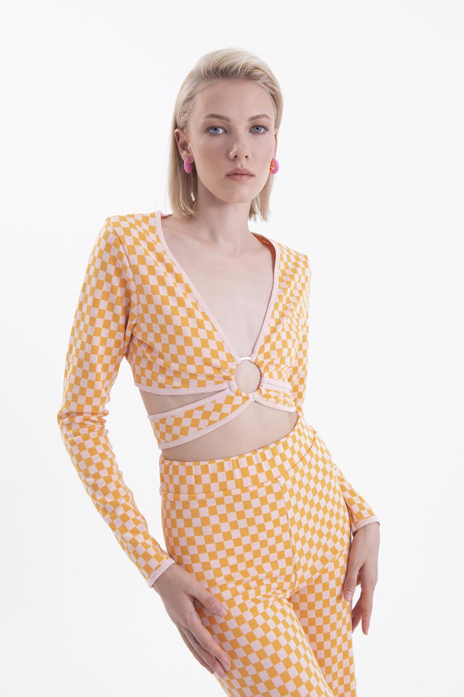 Bayan Sarı Uzun Kollu Büstiyer