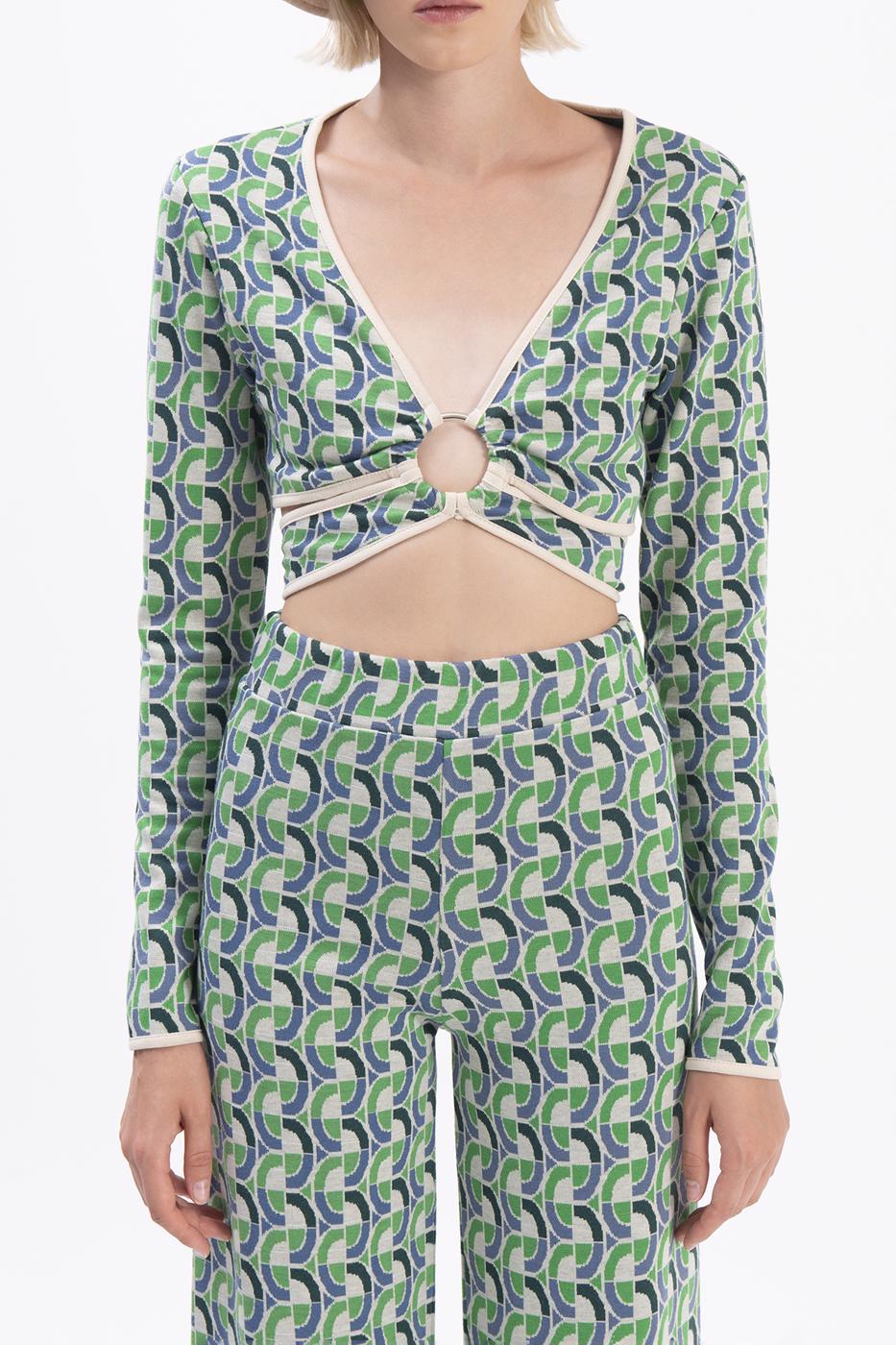 Bayan Yeşil Uzun Kollu Büstiyer