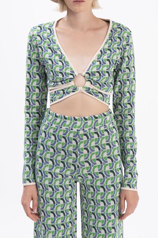 Bayan Yeşil Uzun Kollu Büstiyer - BSL