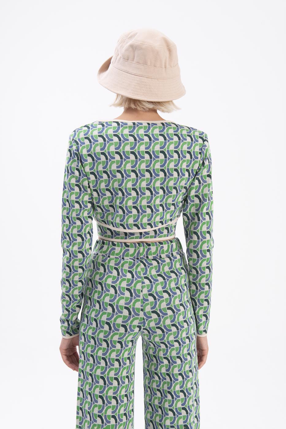 Bayan Yeşil Uzun Kollu Büstiyer