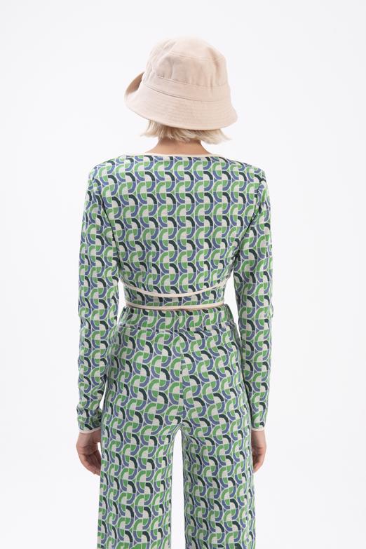 Bayan Yeşil Uzun Kollu Büstiyer - BSL