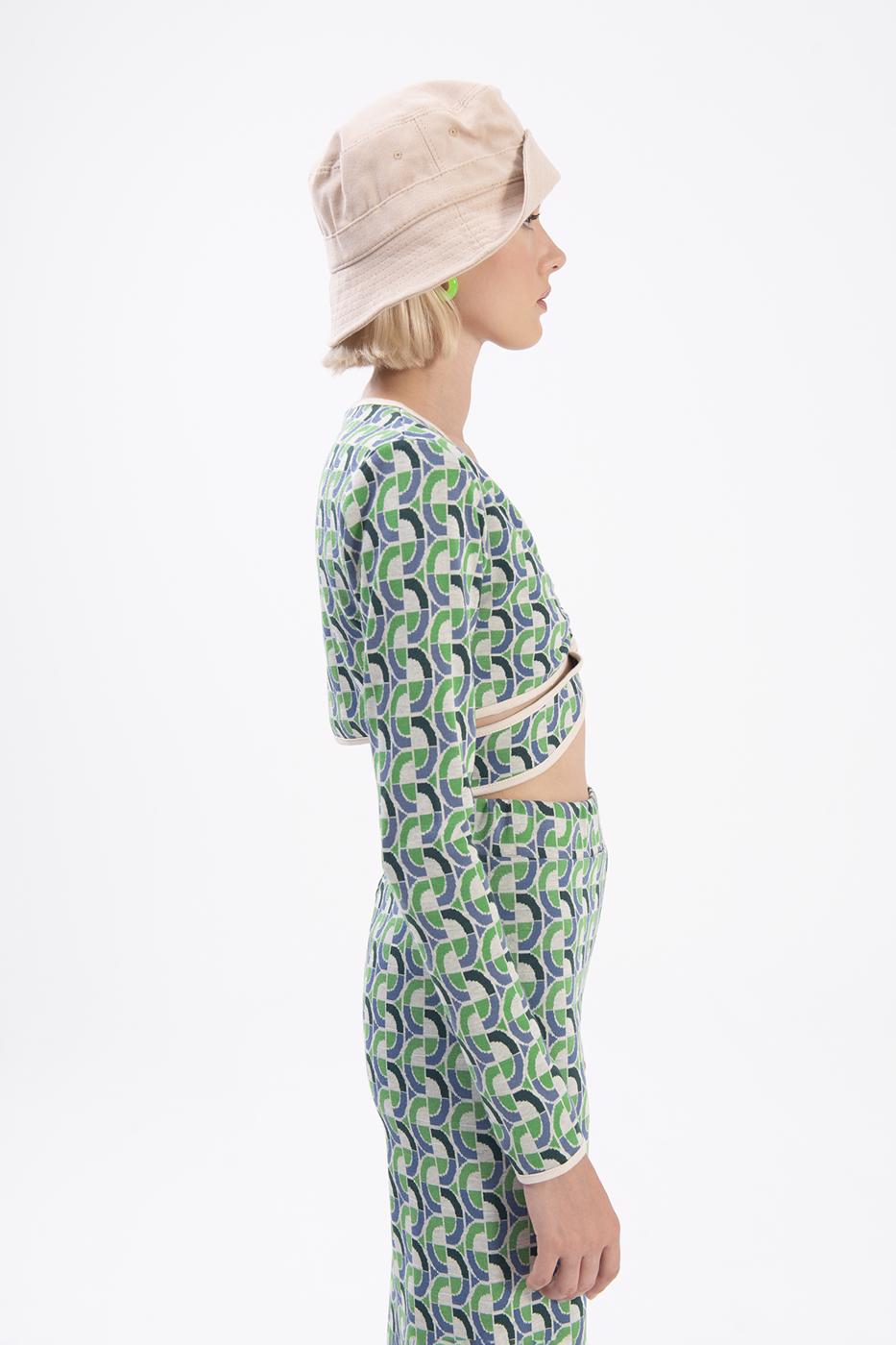 Bayan Yeşil Uzun Kollu Büstiyer