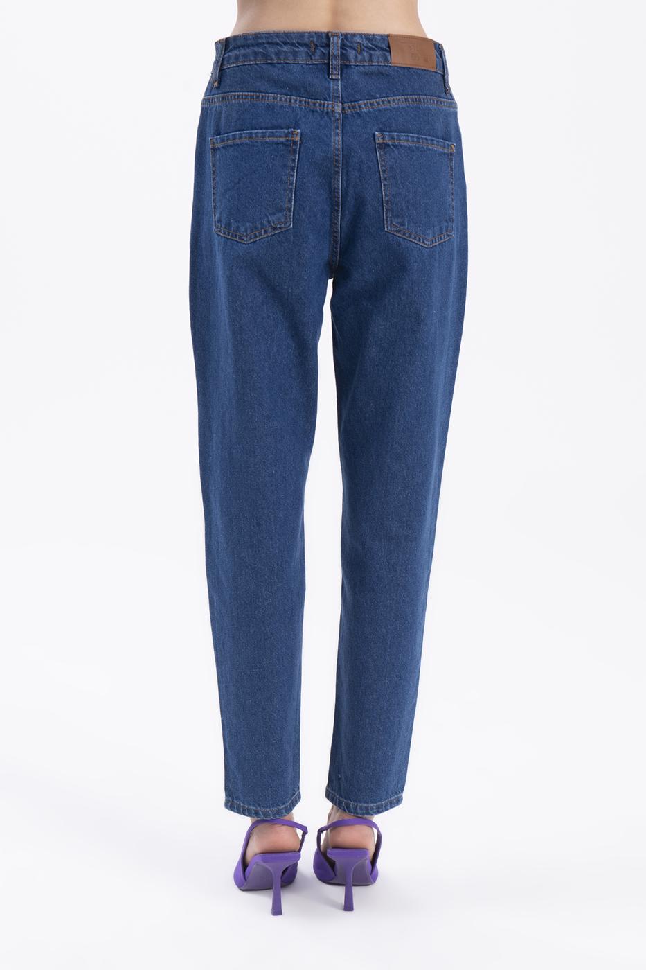 Bayan Mavi Yüksek Bel Denim Pantolon