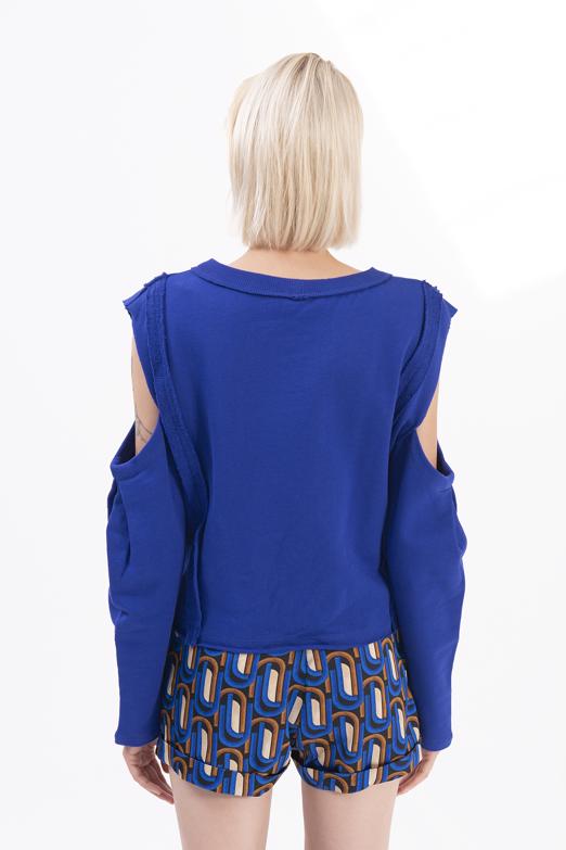 Bayan Sax Kol Pencereli Sweatshırt - BSL