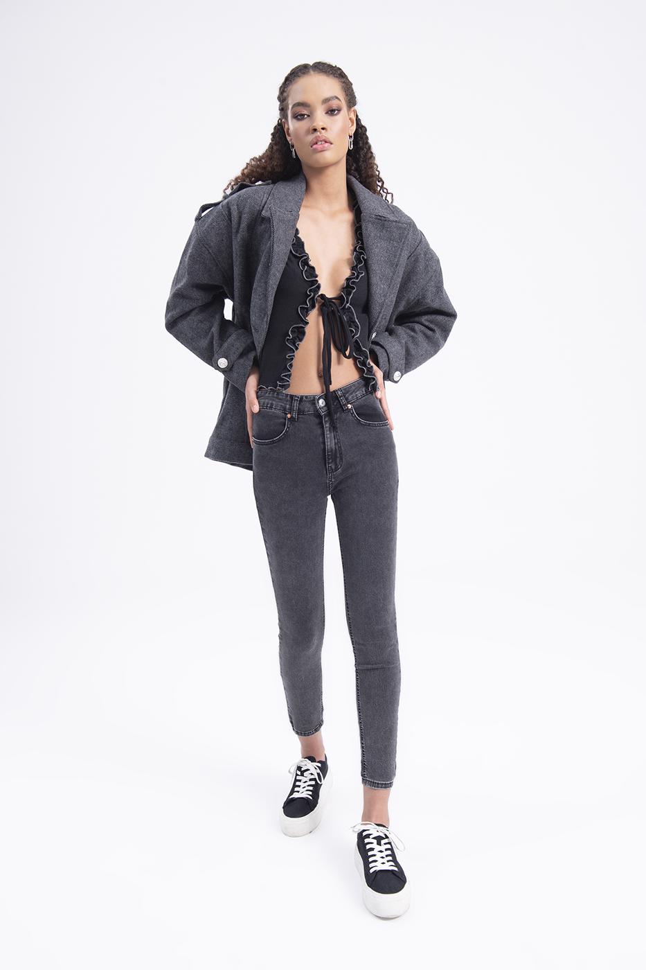 Bayan Siyah Skinny Pantolon