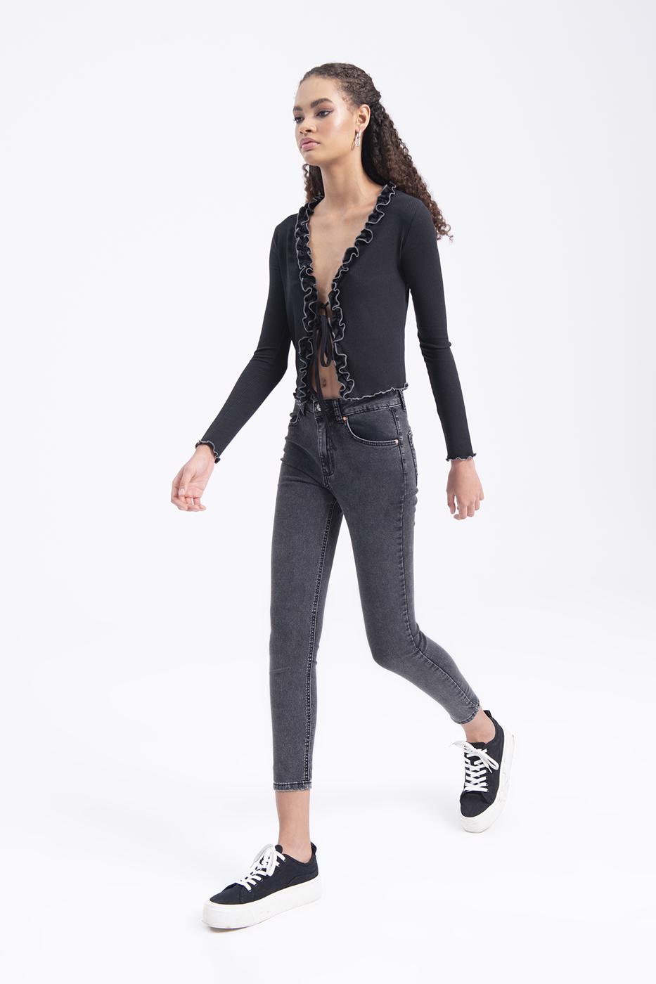 Bayan Siyah Skinny Pantolon