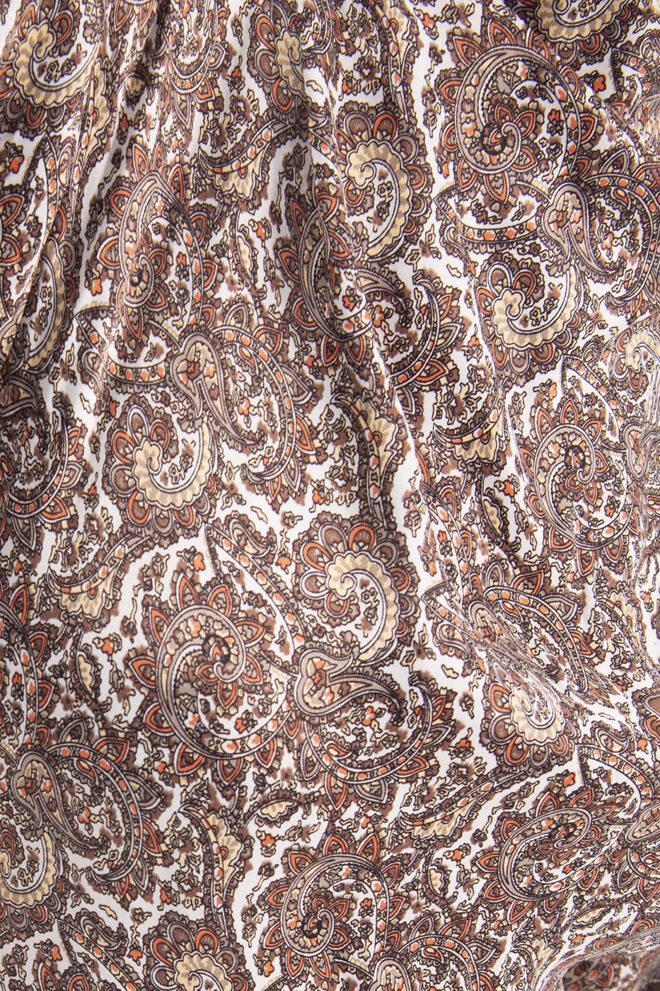 Bayan Kahverengi Balon Kollu Midi Elbise