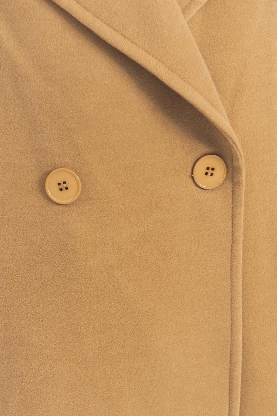 Bayan Camel Oversize Kaşe Uzun Kaban