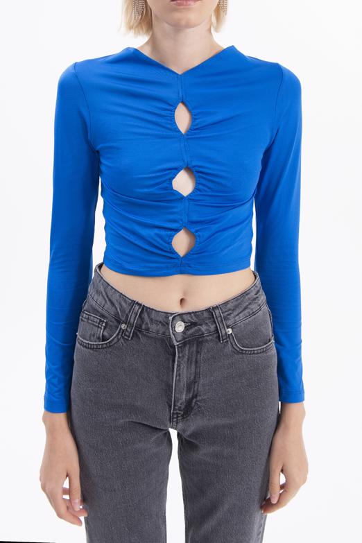 Bayan Sax Pencere Detaylı Top - BSL