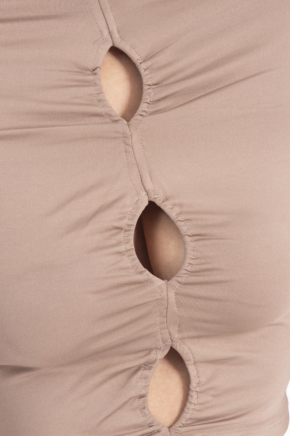 Bayan Kahverengi Pencere Detaylı Top