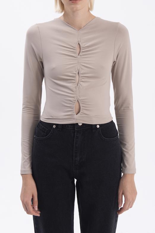 Bayan Vizon Pencere Detaylı Top - BSL