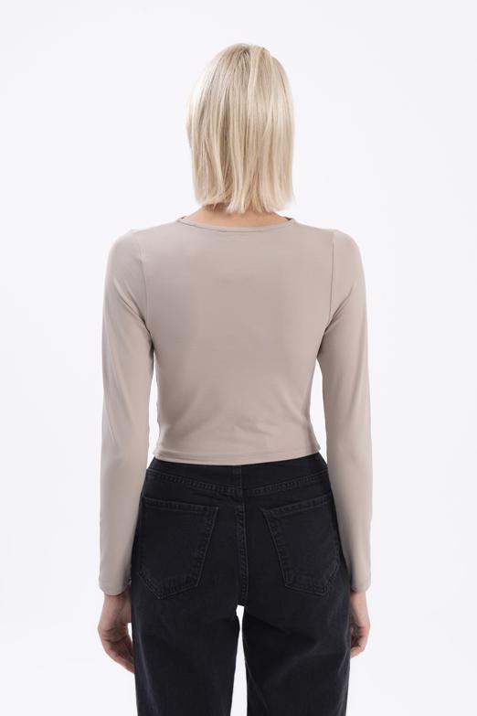 Bayan Vizon Pencere Detaylı Top - BSL