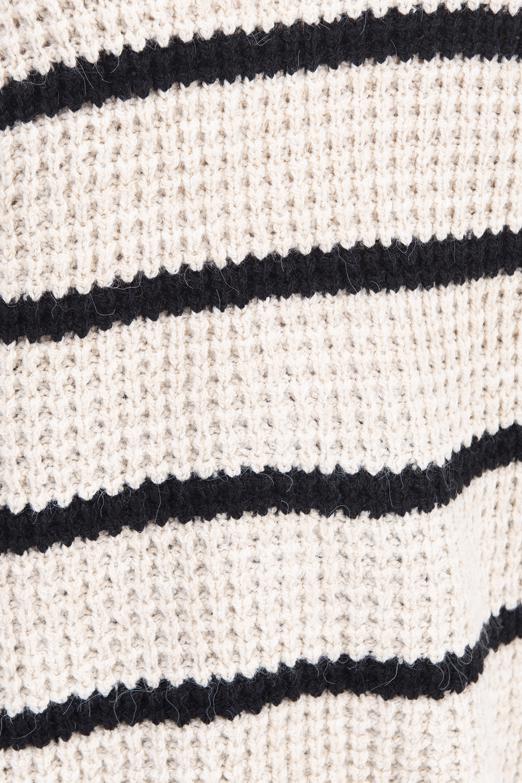 Bayan Bej Bisiklet Yaka Oversize Triko Kazak - BSL