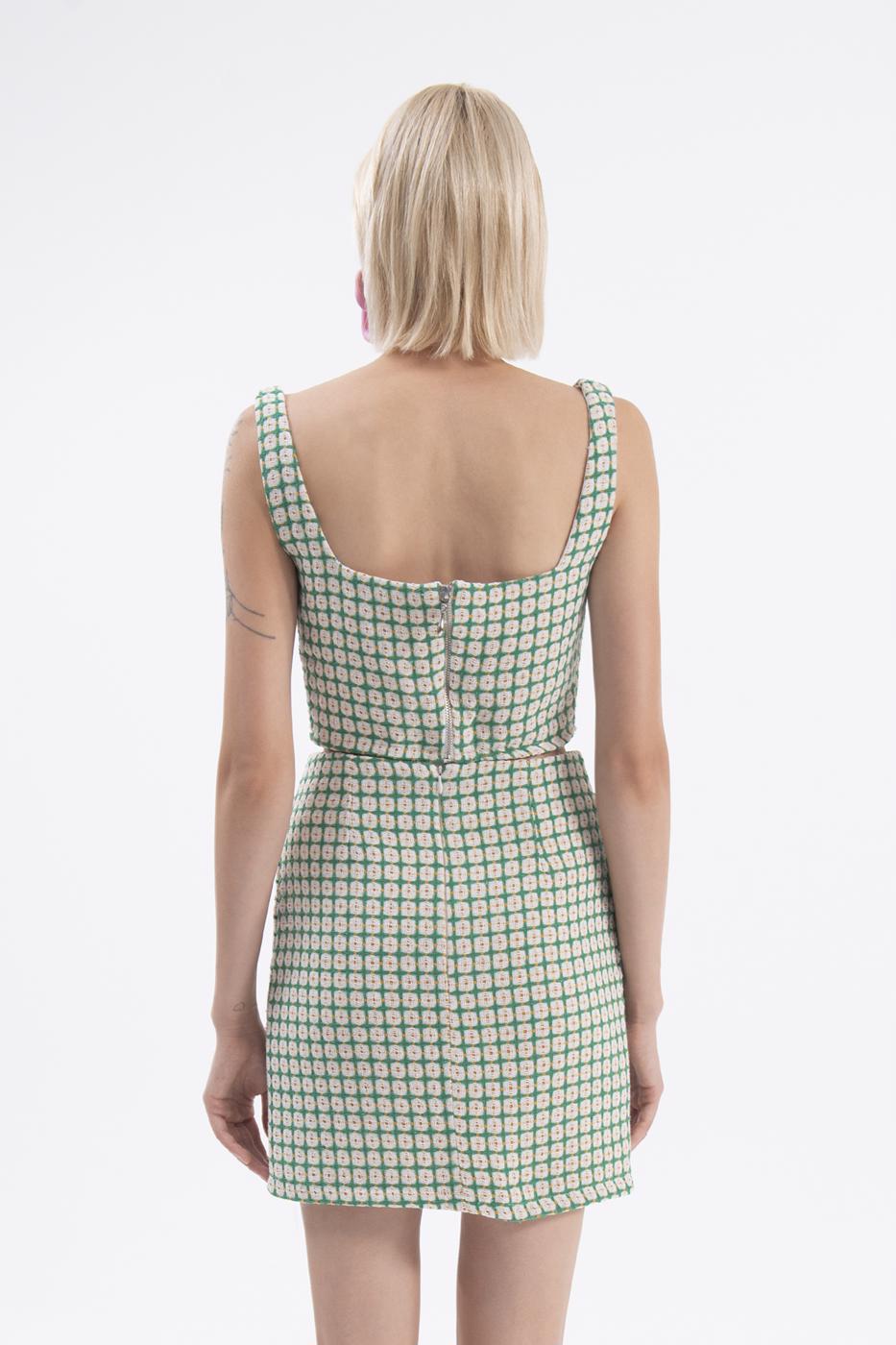 Bayan Yeşil Mini Dar Etek