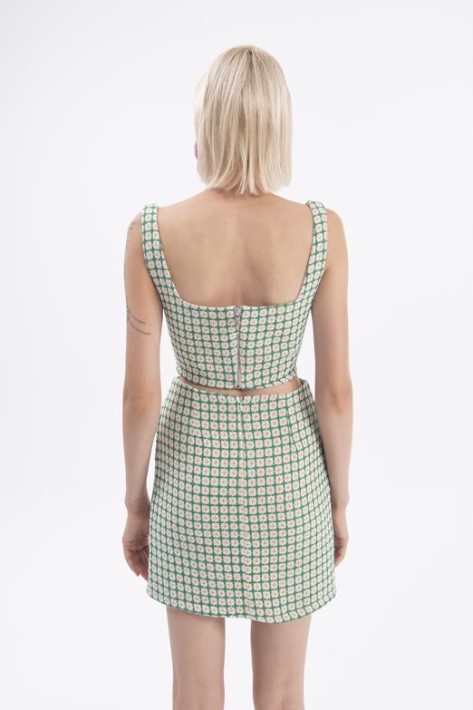 Bayan Yeşil Kare Yaka Büstiyer - BSL