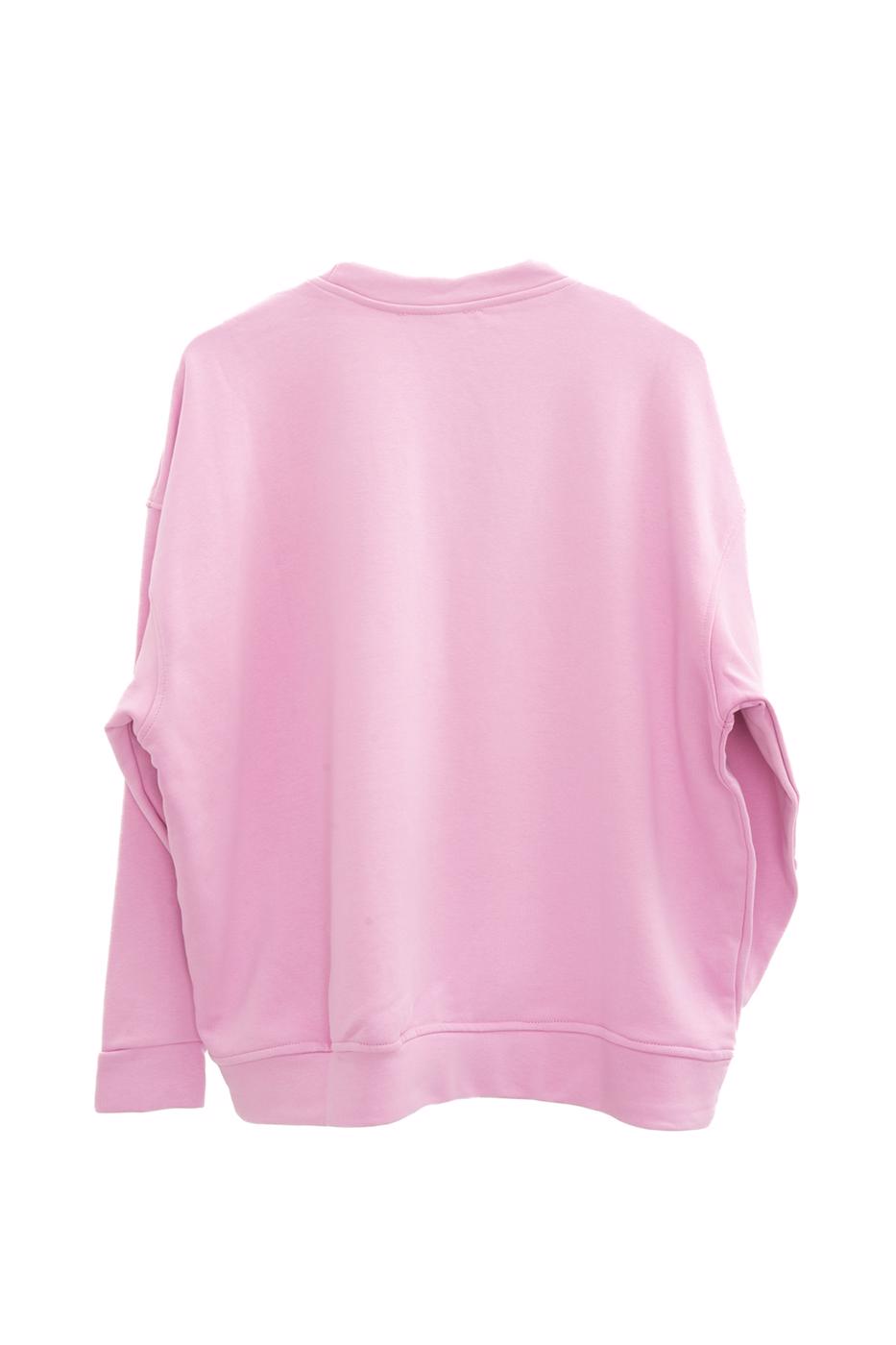 Bayan Pembe Baskılı Basic Sweatshirt