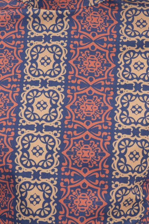 Bayan Lacivert Desenli Crop Top - BSL