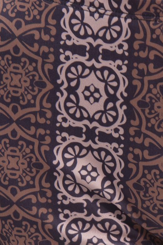 Bayan Siyah İspanyol Paça Desenli Pantolon - BSL
