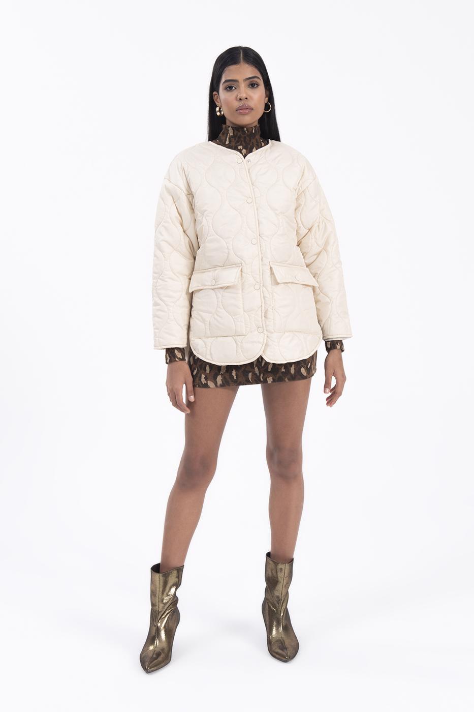 Bayan Ekru Kapitoneli Mont