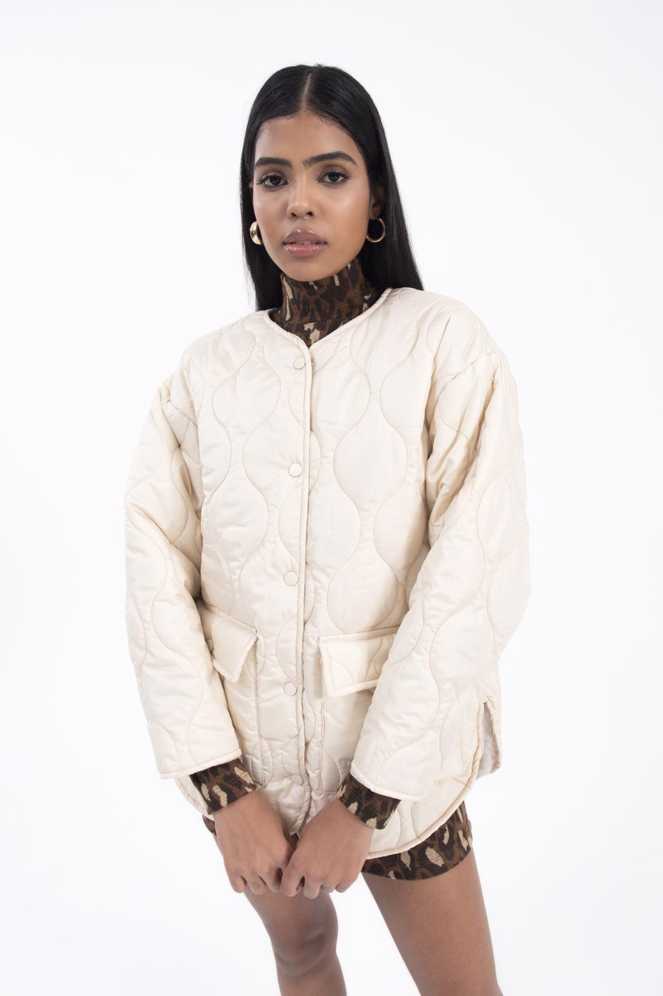 Bayan Ekru Kapitoneli Mont