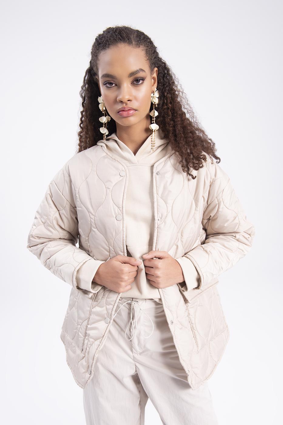 Bayan Taş Kapitoneli Mont