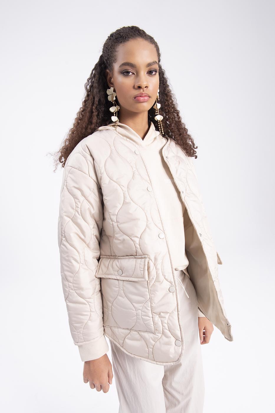 Bayan Taş Kapitoneli Mont