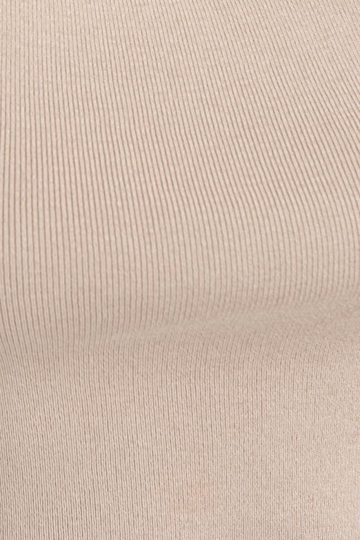 Bayan Bej Pencere Detaylı Triko Top - BSL