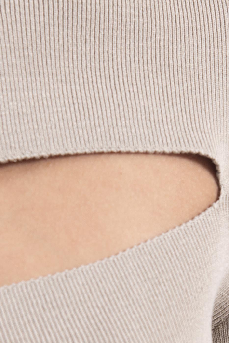 Bayan Taş Pencere Detaylı Triko Top