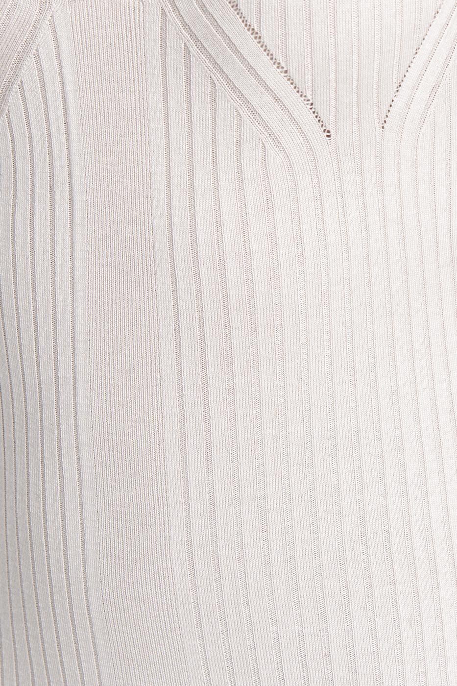 Bayan Bej Askılı Mini Triko Elbise