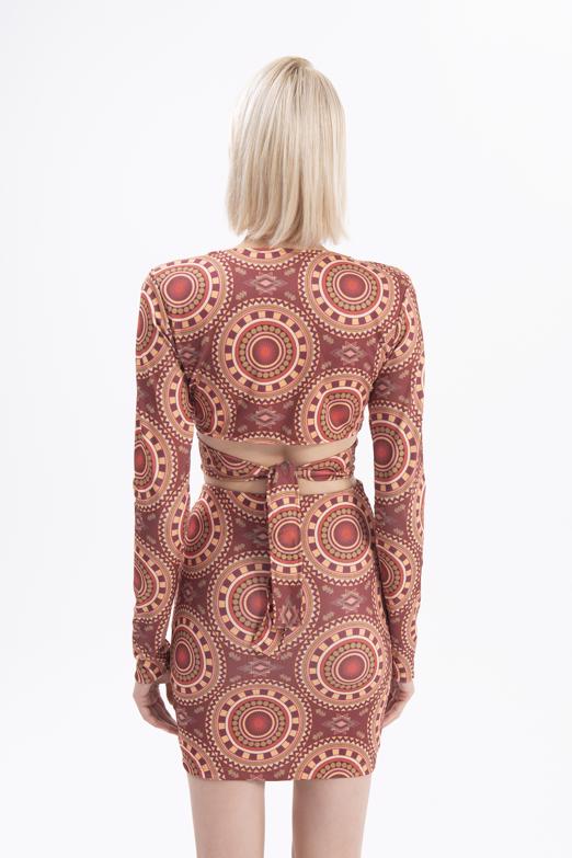 Bayan Bordo Bağlamalı Uzun Kollu Büstiyer - BSL