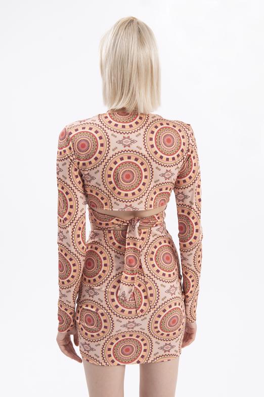 Bayan Pudra Bağlamalı Uzun Kollu Büstiyer - BSL