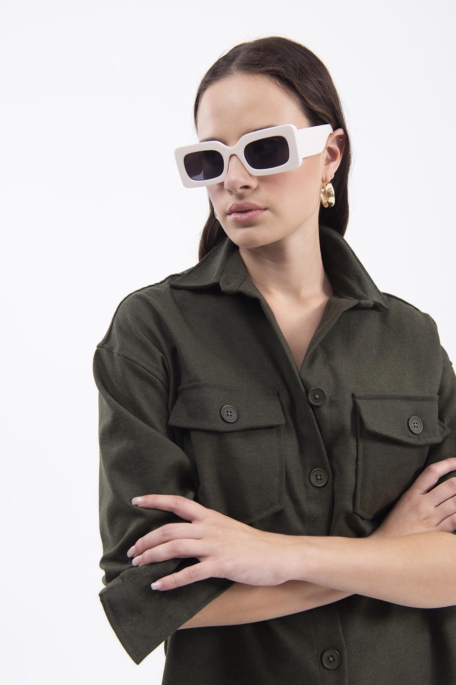 Bayan Haki Çift Cepli Gömlek Ceket