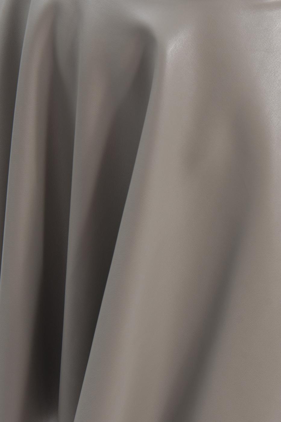 Bayan Yeşil Kloş Suni Deri Mini Etek